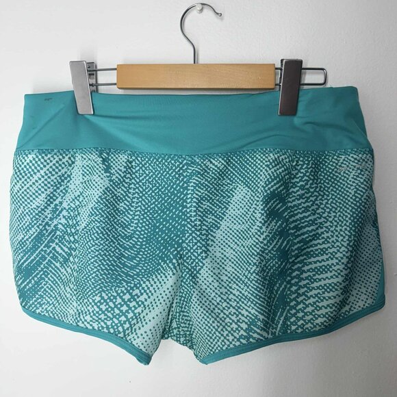 Nike Women's Short Active Running Dri-Fit Blue Medium - Picture 2 of 8